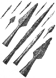 Копья и гривны разнообразных форм -
универсальное оружие с древнейших времен
вплоть до средневековья